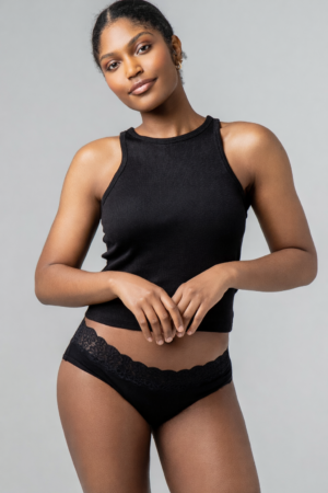 Culotte menstruelle EMMA élégante avec dentelle pour flux abondants